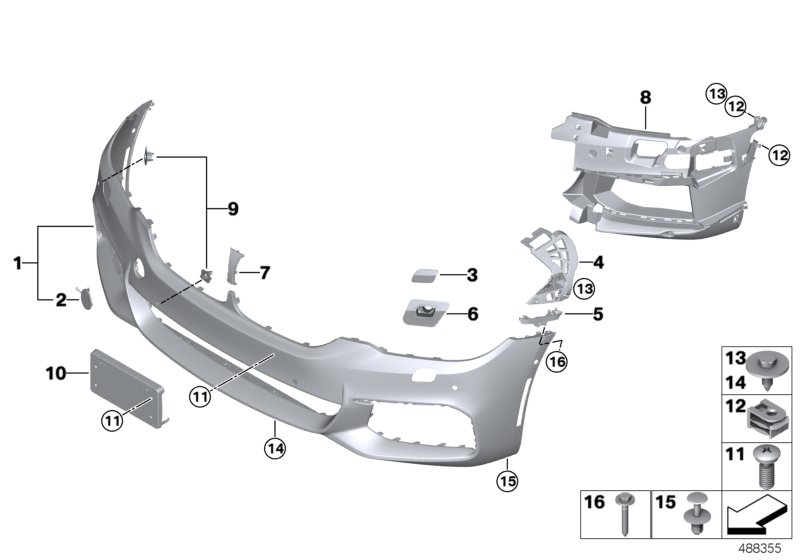 M trim panel, front