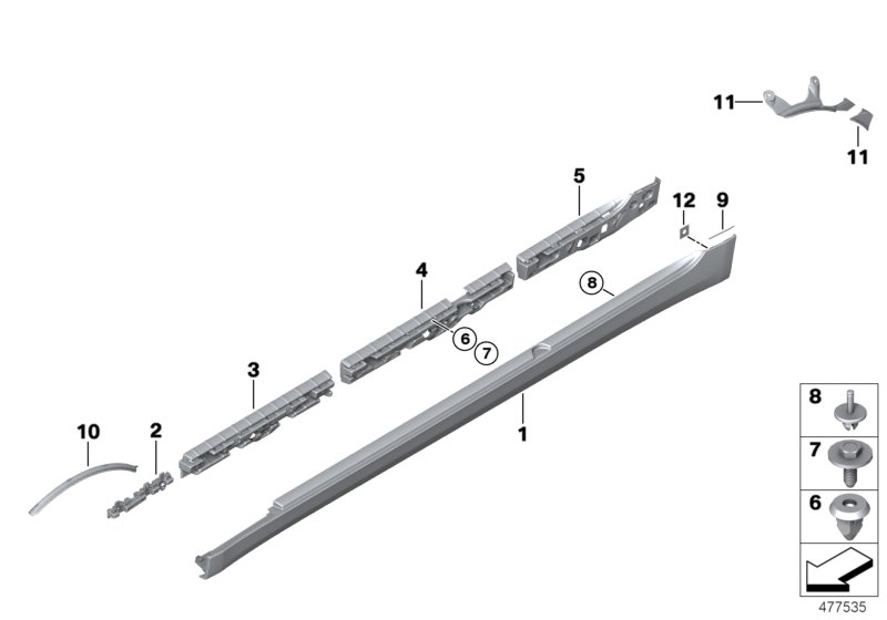 Cover door sill / wheel arch