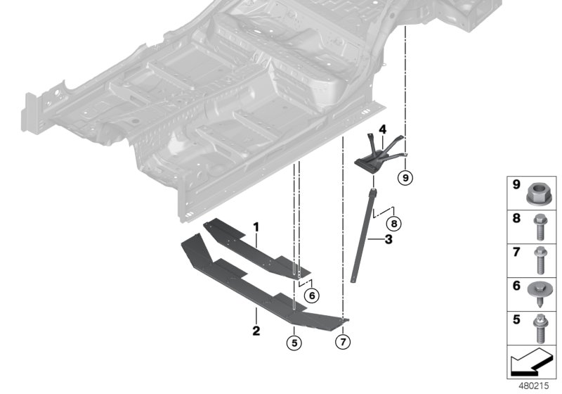 Brace for body rear end