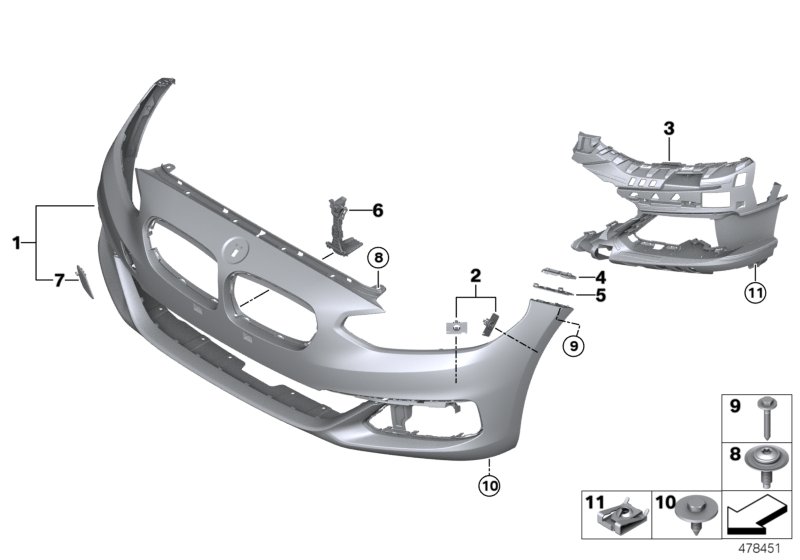 Trim panel, front