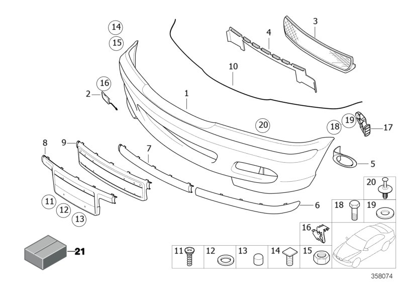 M trim panel, front