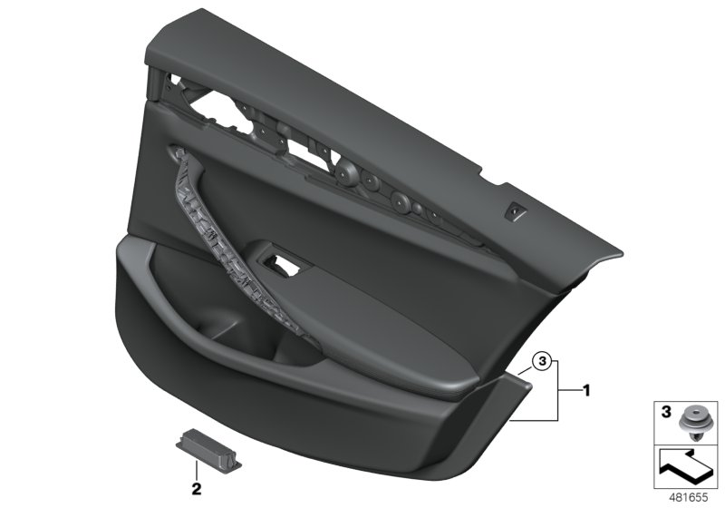 Door trim, rear