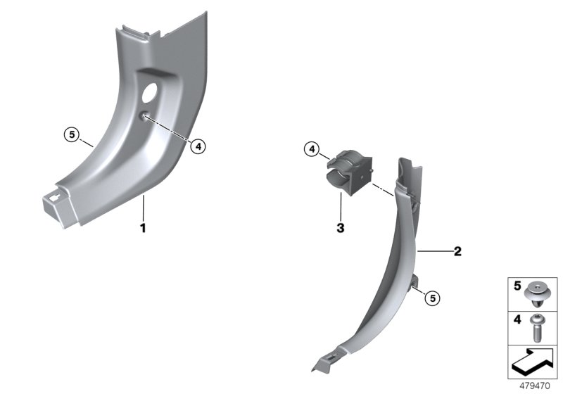 Trim panel leg room