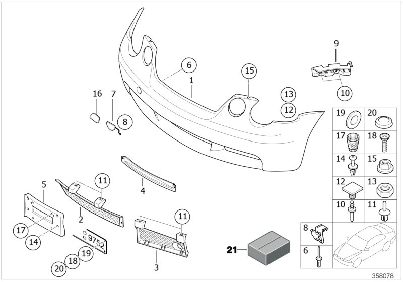 M trim panel, front