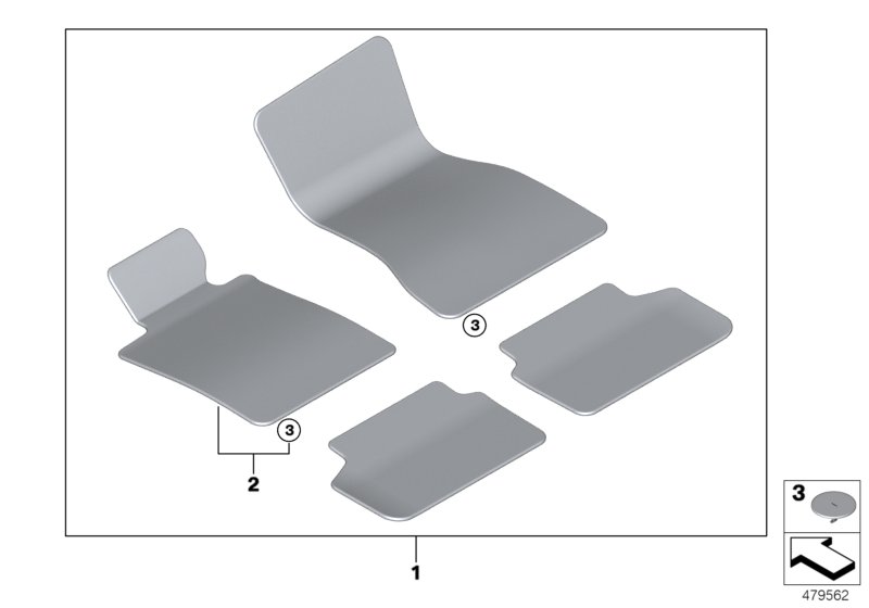Floor mat velours