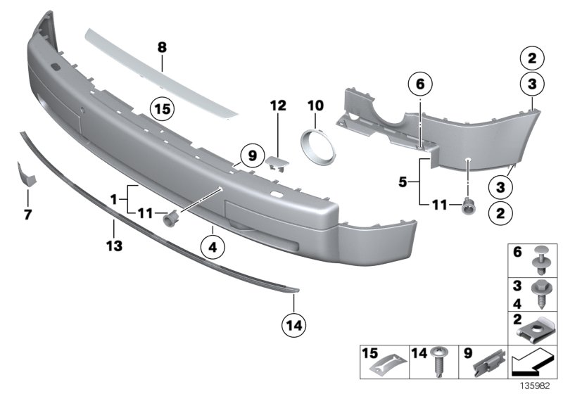 Trim panel, front