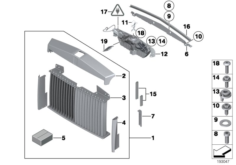 Radiator grill / radiator figure