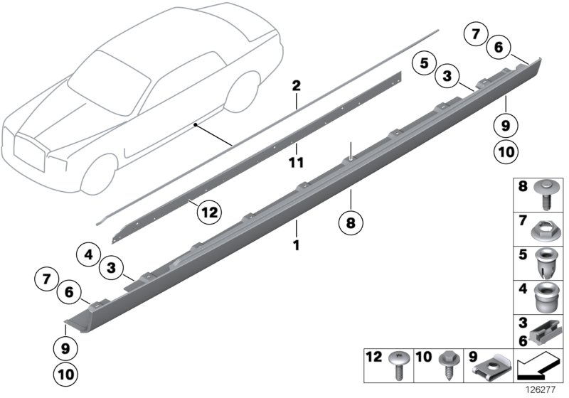 Cover door sill / wheel arch