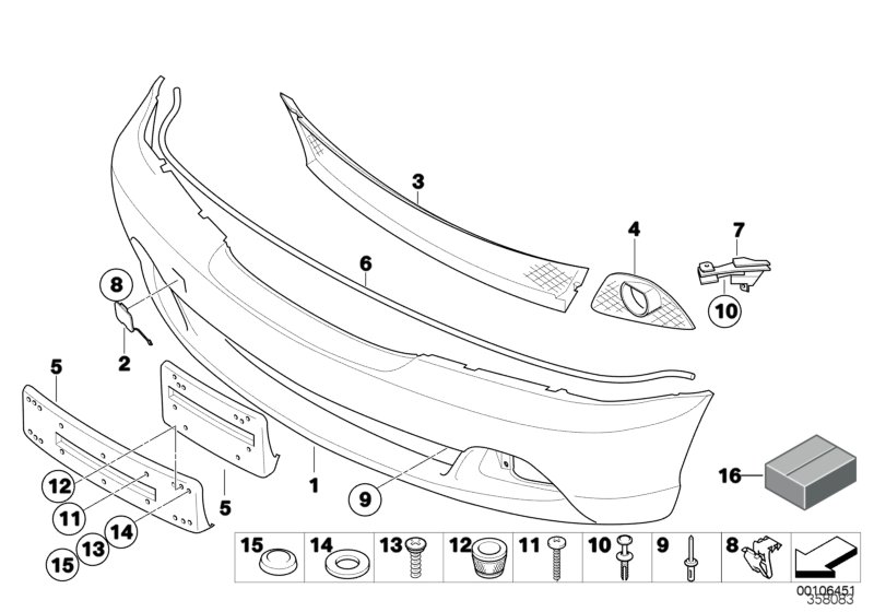 Trim panel, front