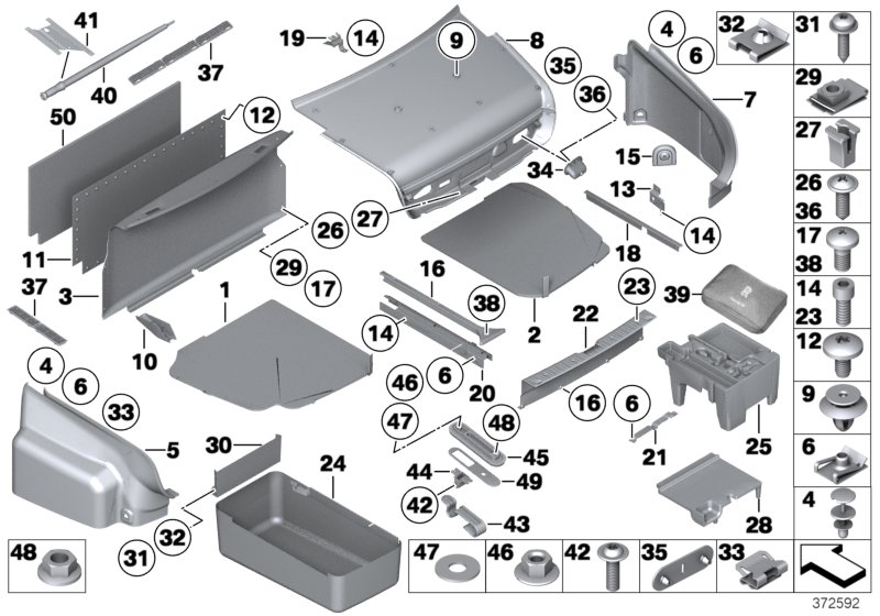 Trunk trim panel