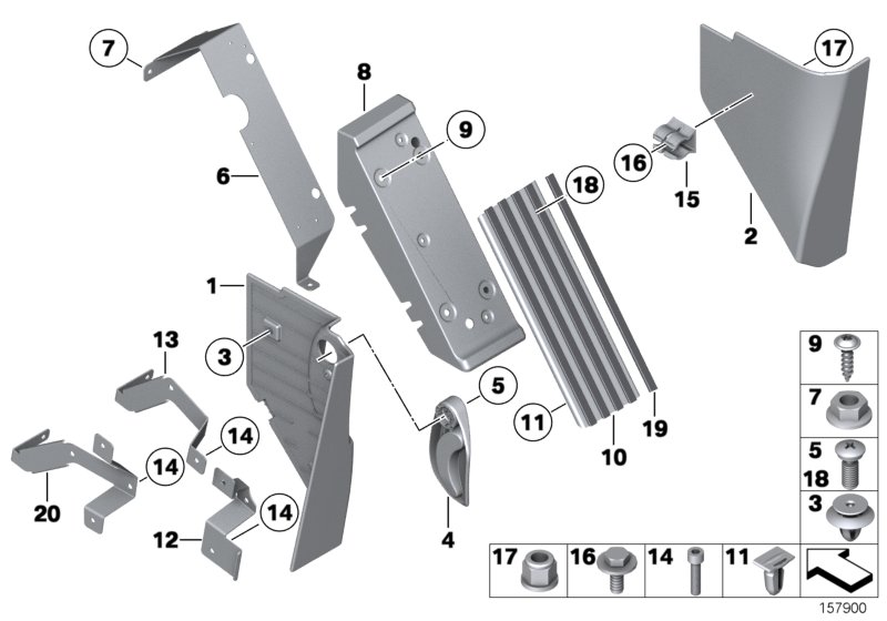 Trim panel leg room