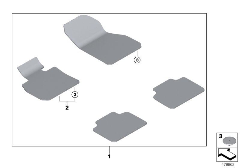 Floor mat velours