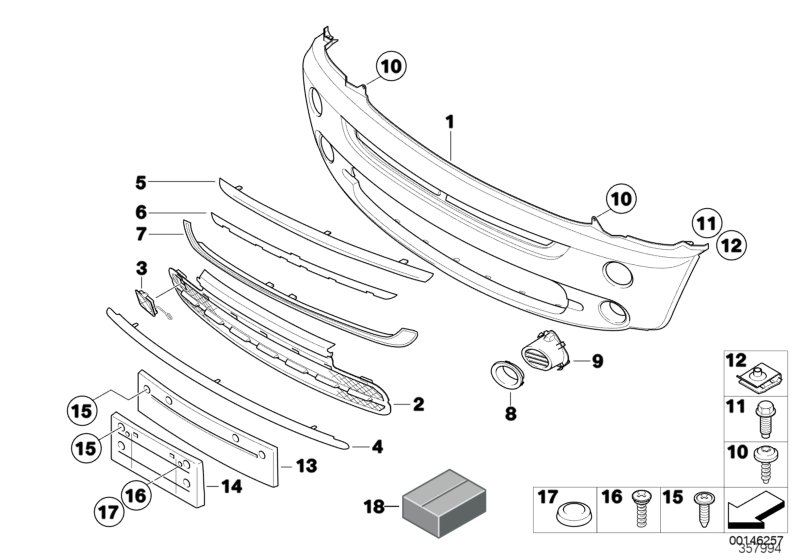 Trim panel, front