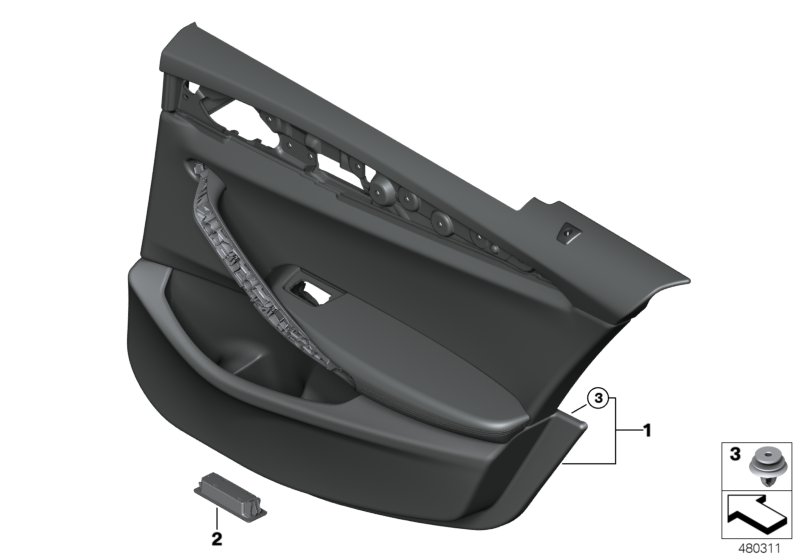 Door trim, rear