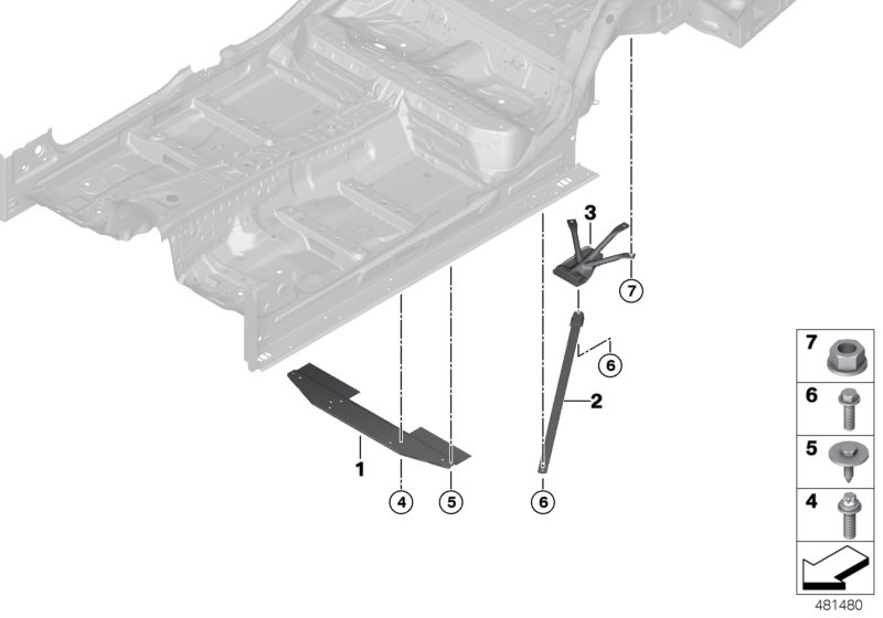 Brace for body rear end