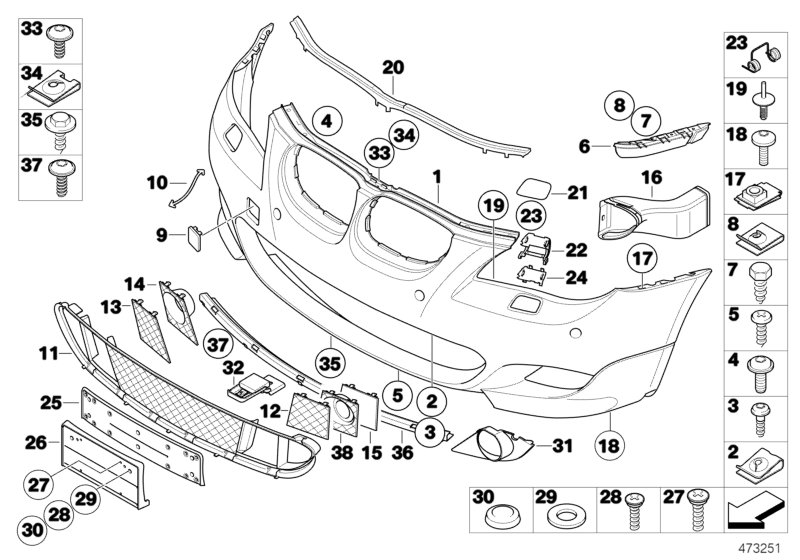 M trim panel, front