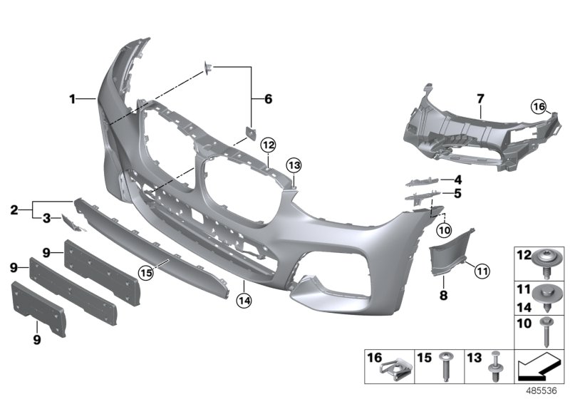 M trim panel, front