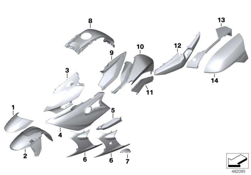 Painted parts WH04 sparkling storm