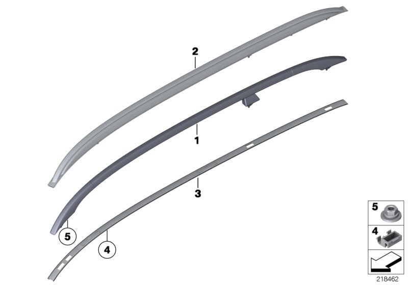 Roof moulding/Roof rail