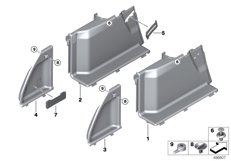 Trunk trim, left