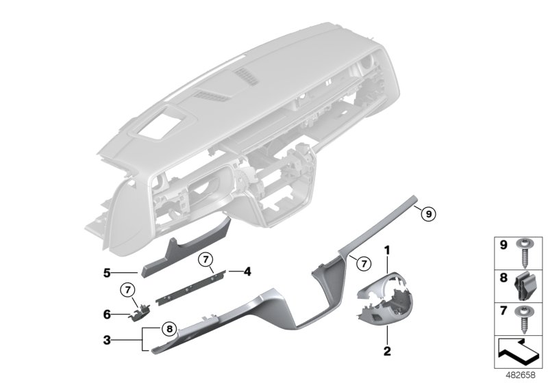 Instrument panel, lower part