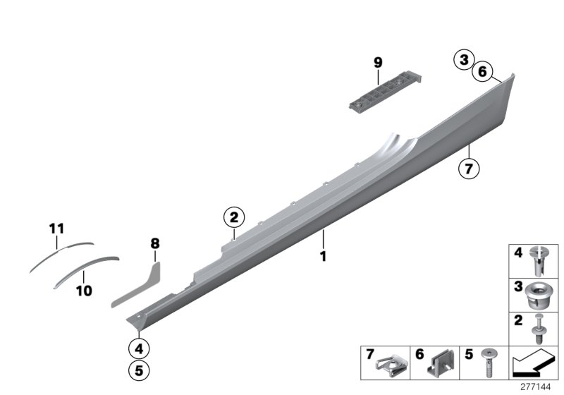 Cover door sill / wheel arch