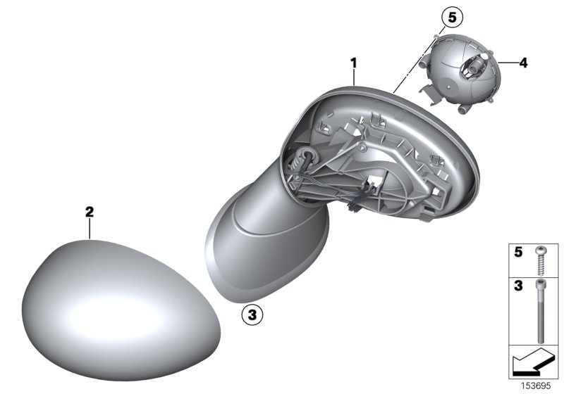 Fold-in outside mirror