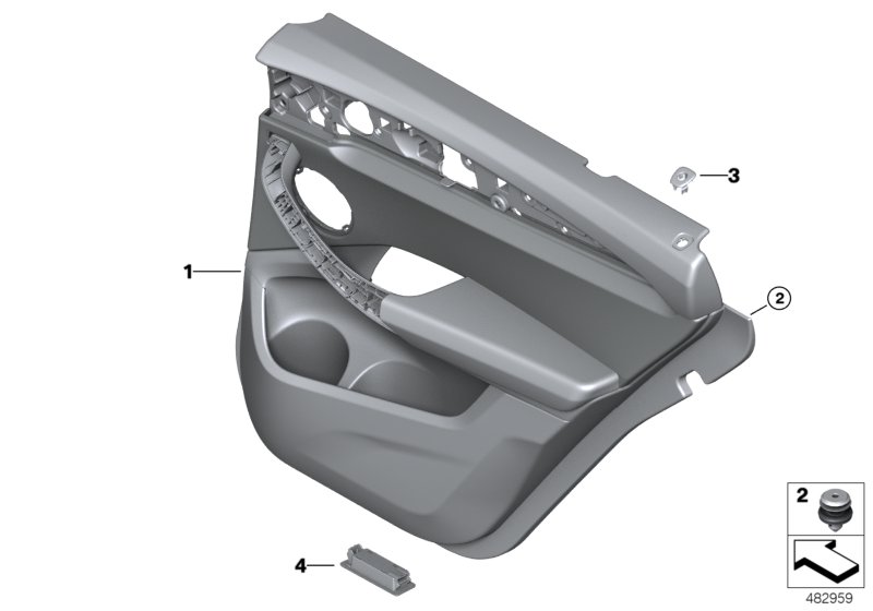 Door trim, rear
