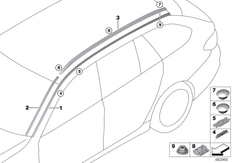 Roof moulding/Roof rail