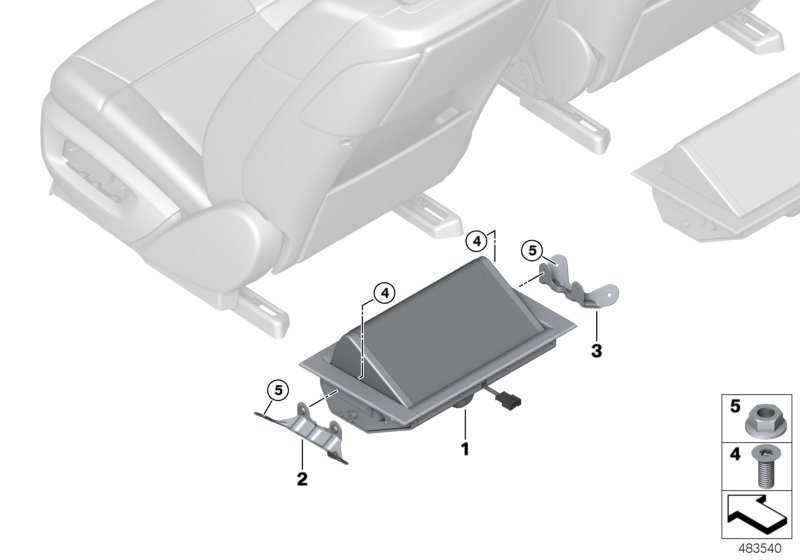 Foot rest, rear