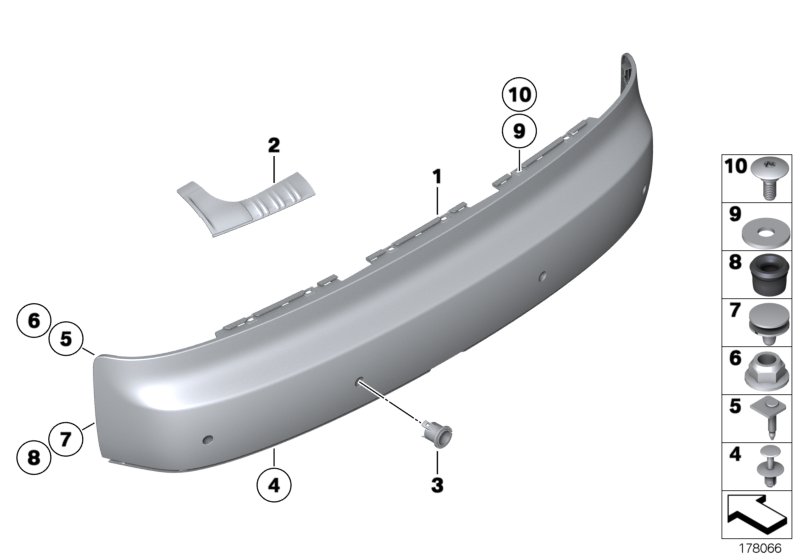 Trim panel, rear