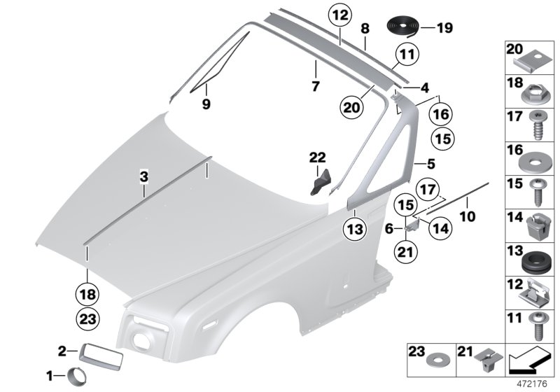 exterior trim / grille