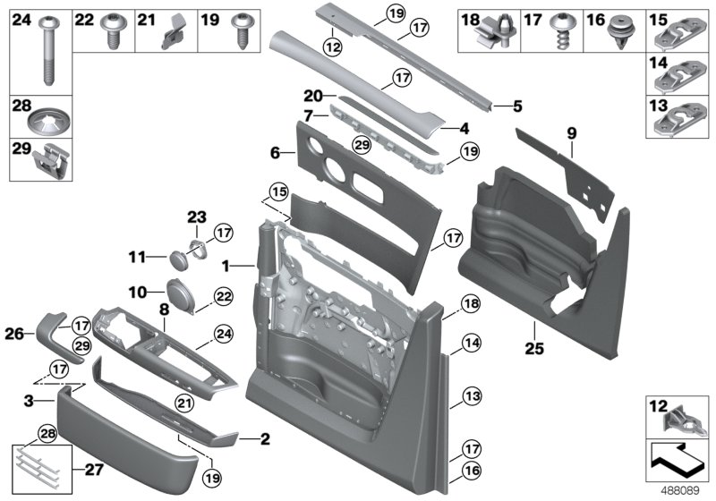 Door trim, rear