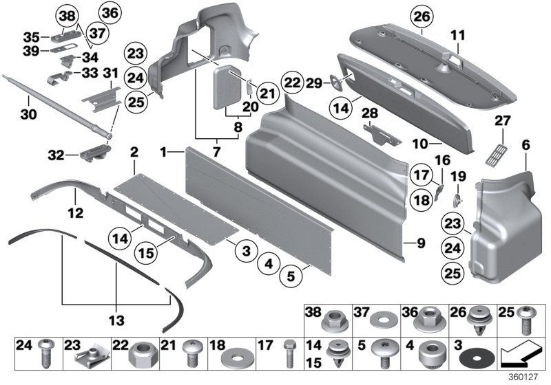 Trunk trim panel