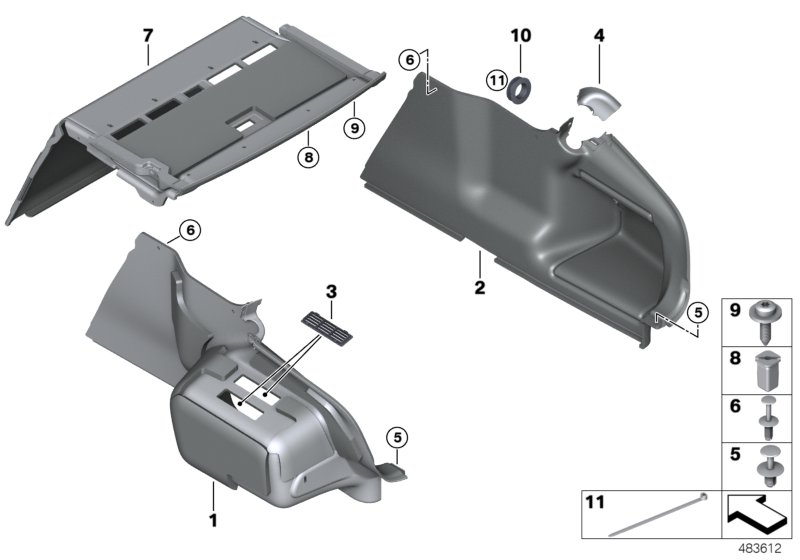 Trunk trim panel