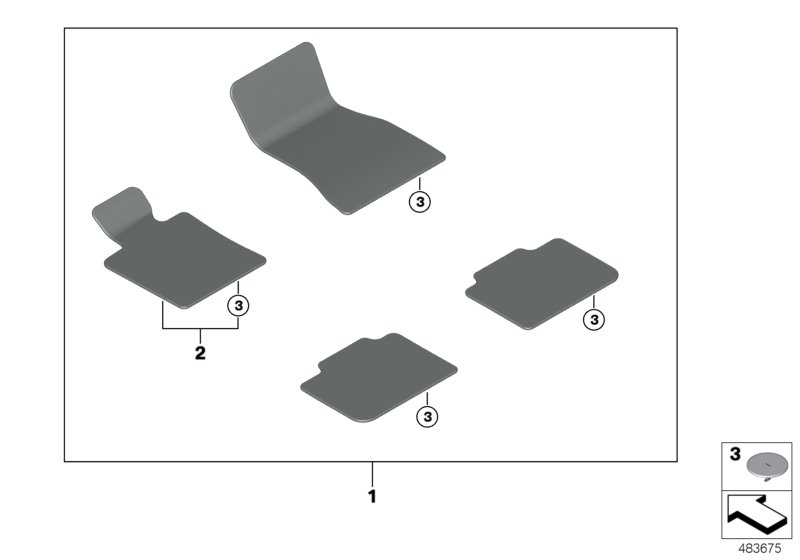 Floor mats velours