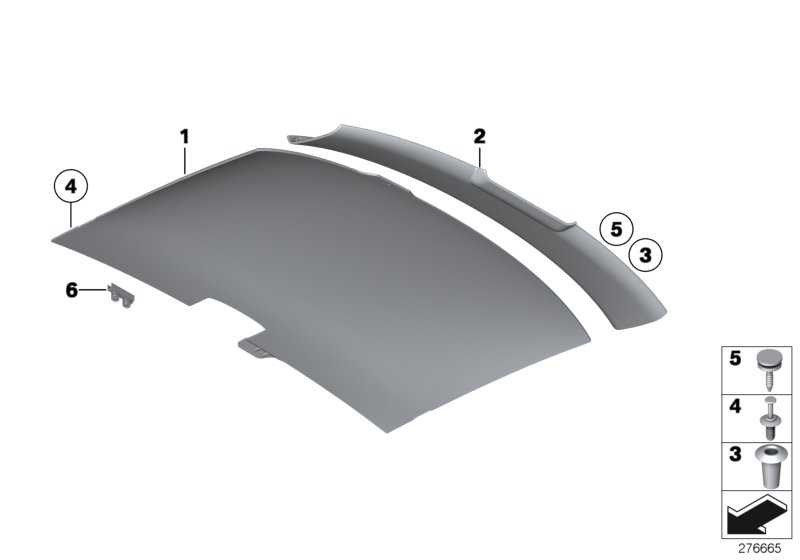 Headlining, rear