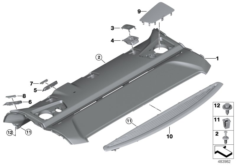 Rear window shelf