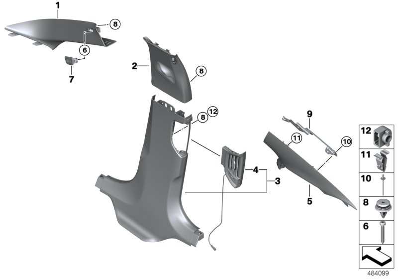 Trim panel A- / B- / C-Column