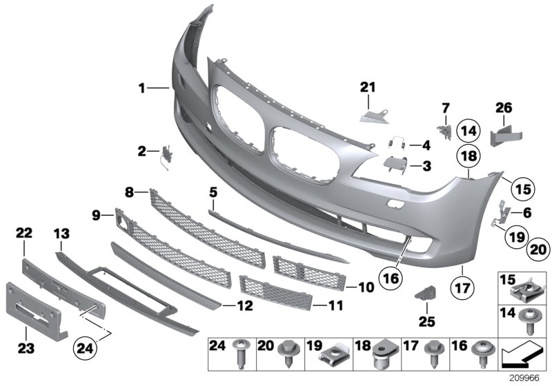 Trim panel, front
