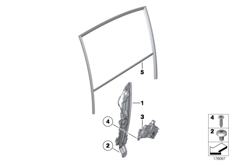 Door window lifting mechanism rear