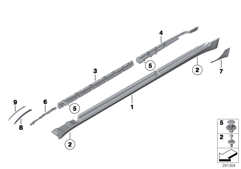 Cover door sill / wheel arch