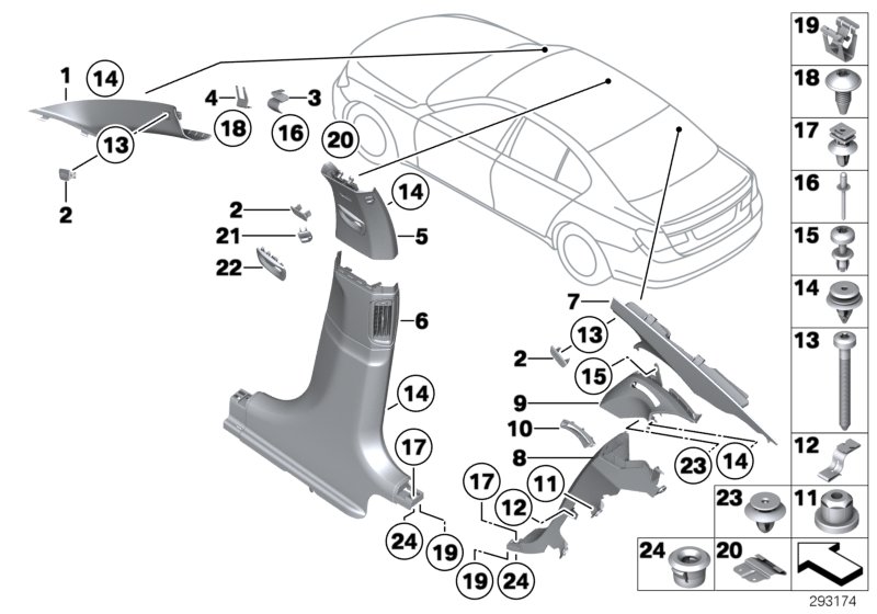 Trim panel A- / B- / C-Column
