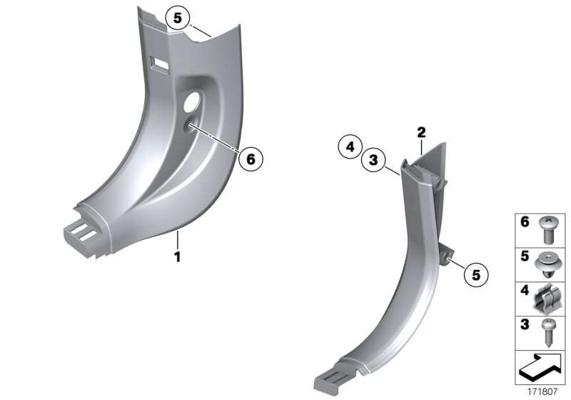 Trim panel leg room