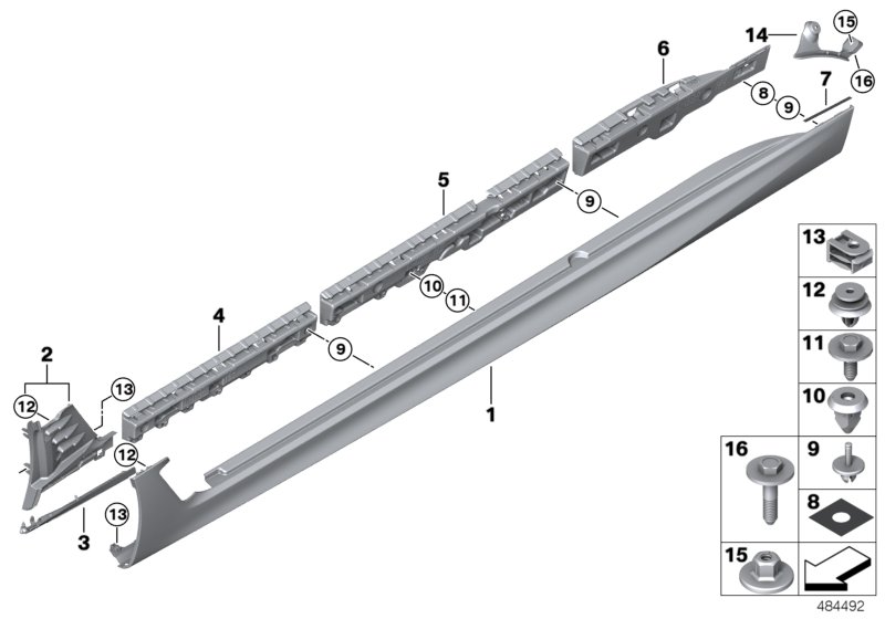 M trim, sill / wheel arch