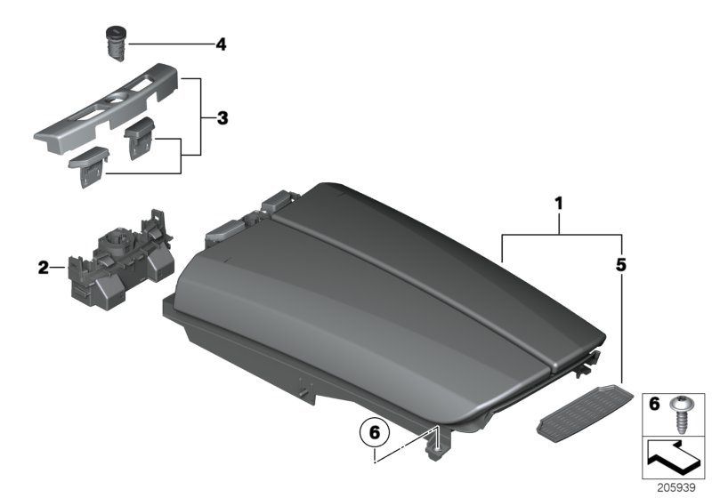 Armrest, centre console
