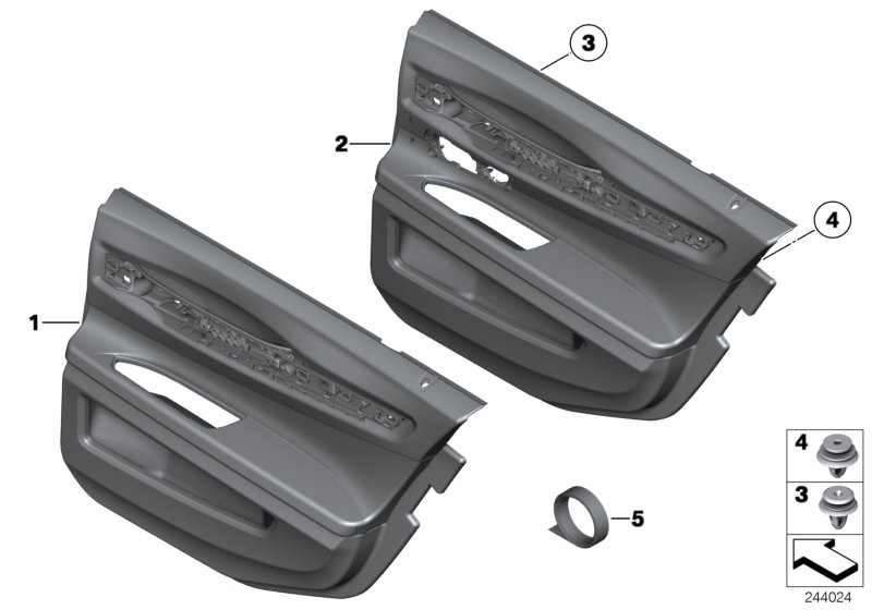 Door trim, rear