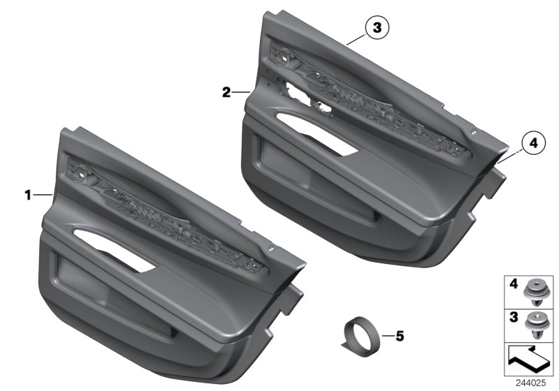 Door trim, rear