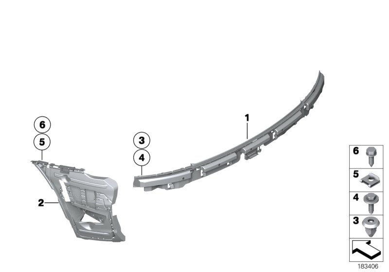 Trim panel, trim elements, rear