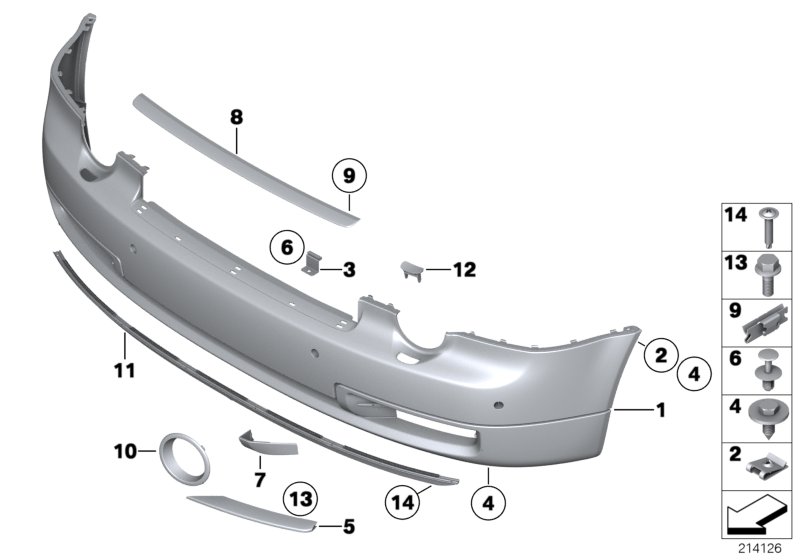 Trim panel, front